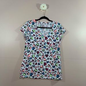 HEART PRINT T-Shirt BY NO BOUNDARIES XL | 125